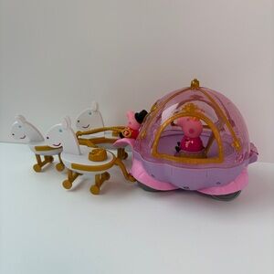 RARE Complete Princess Peppa Pig Carriage Coachman George UK Exclusive Playset